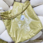 chanel 22 large handbag shiny calfskin as3262 light green 004 luxibags.ru .jpg
