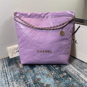 chanel 22 large handbag shiny calfskin gold as3262 001 luxibags.ru .jpg