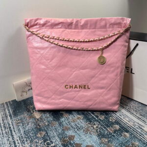 chanel 22 large handbag shiny calfskin gold as3262 010 luxibags.ru .jpg