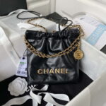 chanel 22 mini handbag as3980 shiny calfskin gold tone metal black 001 luxibags.ru .jpg