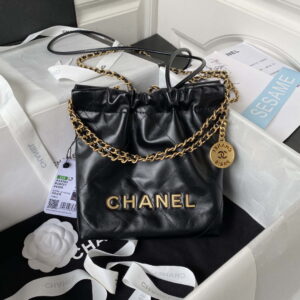chanel 22 mini handbag as3980 shiny calfskin gold tone metal black 001 luxibags.ru .jpg