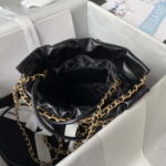 chanel 22 mini handbag as3980 shiny calfskin gold tone metal black 007 luxibags.ru .jpg