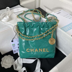 chanel 22 mini handbag as3980 shiny calfskin gold tone metal chanel 22 as3980 mini handbag shiny calfskin silver tone metal green 001 luxibags.ru .jpg