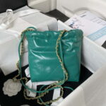 chanel 22 mini handbag as3980 shiny calfskin gold tone metal chanel 22 as3980 mini handbag shiny calfskin silver tone metal green 002 luxibags.ru .jpg