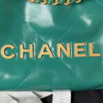 chanel 22 mini handbag as3980 shiny calfskin gold tone metal chanel 22 as3980 mini handbag shiny calfskin silver tone metal green 003 luxibags.ru .jpg