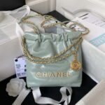 chanel 22 mini handbag as3980 shiny calfskin gold tone metal chanel 22 as3980 mini handbag shiny calfskin silver tone metal green gray 001 luxibags.ru .jpg