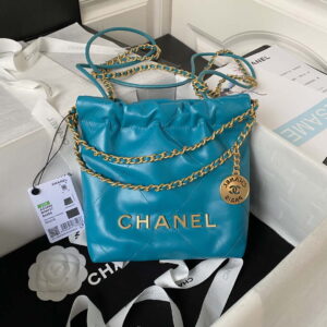 chanel 22 mini handbag as3980 shiny calfskin gold tone metal chanel 22 as3980 mini handbag shiny calfskin silver tone metal lake blue 001 luxibags.ru .jpg