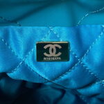 chanel 22 mini handbag as3980 shiny calfskin gold tone metal chanel 22 as3980 mini handbag shiny calfskin silver tone metal lake blue 009 luxibags.ru .jpg