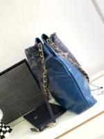 chanel 22 mini handbag as3980 shiny calfskin gold tone metal chanel 22 as3980 mini handbag shiny calfskin silver tone metal navy blue 2 luxibags.ru .jpg