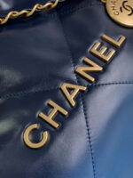 chanel 22 mini handbag as3980 shiny calfskin gold tone metal chanel 22 as3980 mini handbag shiny calfskin silver tone metal navy blue 5 luxibags.ru .jpg