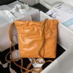 chanel 22 mini handbag as3980 shiny calfskin gold tone metal chanel 22 as3980 mini handbag shiny calfskin silver tone metal orange 002 luxibags.ru .jpg