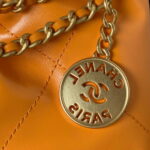 chanel 22 mini handbag as3980 shiny calfskin gold tone metal chanel 22 as3980 mini handbag shiny calfskin silver tone metal orange 003 luxibags.ru .jpg