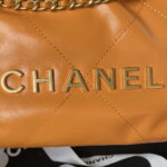 chanel 22 mini handbag as3980 shiny calfskin gold tone metal chanel 22 as3980 mini handbag shiny calfskin silver tone metal orange 009 luxibags.ru .jpg