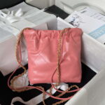 chanel 22 mini handbag as3980 shiny calfskin gold tone metal chanel 22 as3980 mini handbag shiny calfskin silver tone metal pink 002 luxibags.ru .jpg