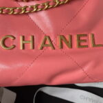 chanel 22 mini handbag as3980 shiny calfskin gold tone metal chanel 22 as3980 mini handbag shiny calfskin silver tone metal pink 003 luxibags.ru .jpg