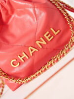 chanel 22 mini handbag as3980 shiny calfskin gold tone metal chanel 22 as3980 mini handbag shiny calfskin silver tone metal red 001 11 luxibags.ru .jpg
