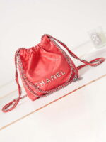 chanel 22 mini handbag as3980 shiny calfskin gold tone metal chanel 22 as3980 mini handbag shiny calfskin silver tone metal red 001 luxibags.ru .jpg