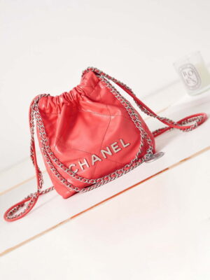 chanel 22 mini handbag as3980 shiny calfskin gold tone metal chanel 22 as3980 mini handbag shiny calfskin silver tone metal red 001 luxibags.ru .jpg