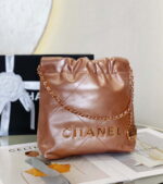 chanel 22 mini handbag as3980 shiny calfskin gold tone metal chanel 22 mini handbag as3980 shiny calfskin gold tone metal copper 002 luxibags.ru .jpg