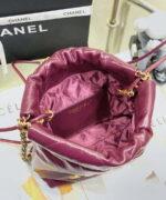 chanel 22 mini handbag as3980 shiny calfskin gold tone metal purple red 005 luxibags.ru .jpg