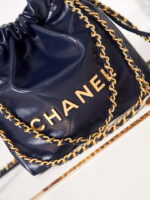 chanel 22 mini handbag as3980 shiny calfskin gold tone metal royal blue 2 luxibags.ru .jpg