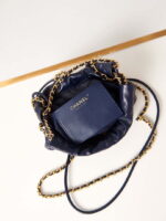 chanel 22 mini handbag as3980 shiny calfskin gold tone metal royal blue 7 luxibags.ru .jpg