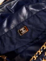 chanel 22 mini handbag as3980 shiny calfskin gold tone metal royal blue 8 luxibags.ru .jpg
