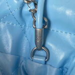 chanel 22 mini handbag as3980 shiny calfskin gold tone metal sky blue 007 luxibags.ru .jpg