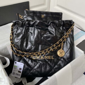 chanel 22 small handbag as3260 memorial calfskin leather black gold 001 luxibags.ru .jpg