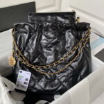 chanel 22 small handbag as3260 memorial calfskin leather black gold 002 luxibags.ru .jpg