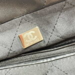 chanel 22 small handbag shiny calfskin as3260 black with black logo 008 luxibags.ru .jpg