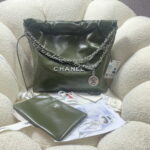 chanel 22 small handbag shiny calfskin as3260 dark green 001 luxibags.ru .jpg