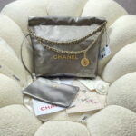 chanel 22 small handbag shiny calfskin as3260 gray silver 001 luxibags.ru .jpg