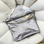 chanel 22 small handbag shiny calfskin as3260 gray silver 004 luxibags.ru .jpg