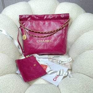 chanel 22 small handbag shiny calfskin as3260 rose red 001 luxibags.ru .jpg