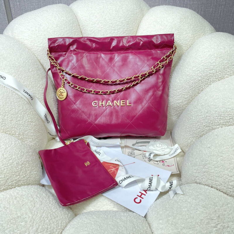 chanel 22 small handbag shiny calfskin as3260 rose red 001 luxibags.ru .jpg