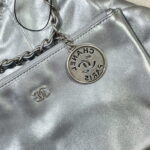chanel 22 small handbag shiny calfskin as3260 silver 006 luxibags.ru .jpg