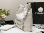 chanel 22 small handbag shiny calfskin as3260 white with silver logo 005 luxibags.ru .jpg