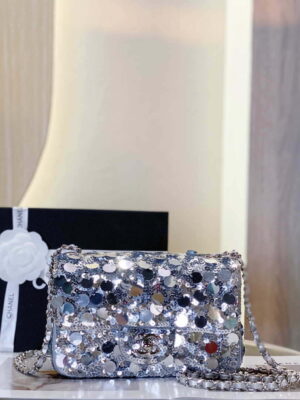 chanel 23p limited edition new classic cf sequin bag silver 001 luxibags.ru .jpg