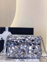 chanel 23p limited edition new classic cf sequin bag silver 002 luxibags.ru .jpg