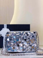 chanel 23p limited edition new classic cf sequin bag silver 004 luxibags.ru .jpg