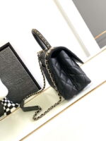 chanel 23p medium flap bag with brown top handle bag a92990 black 002 luxibags.ru .jpg