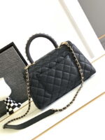 chanel 23p medium flap bag with brown top handle bag a92990 black 003 luxibags.ru .jpg
