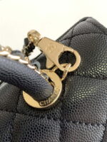 chanel 23p medium flap bag with brown top handle bag a92990 black 006 luxibags.ru .jpg