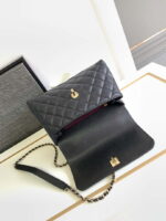 chanel 23p medium flap bag with brown top handle bag a92990 black 007 luxibags.ru .jpg