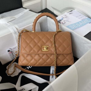 chanel 23p medium flap bag with brown top handle bag a92990 brown 001 luxibags.ru .jpg
