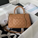 chanel 23p medium flap bag with brown top handle bag a92990 brown 002 luxibags.ru .jpg