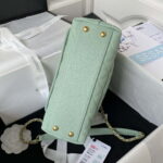 chanel 23p medium flap bag with brown top handle bag a92990 green 006 luxibags.ru .jpg