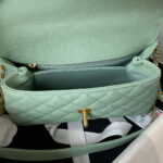 chanel 23p medium flap bag with brown top handle bag a92990 green 007 luxibags.ru .jpg