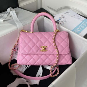 chanel 23p medium flap bag with brown top handle bag a92990 pink 001 luxibags.ru .jpg